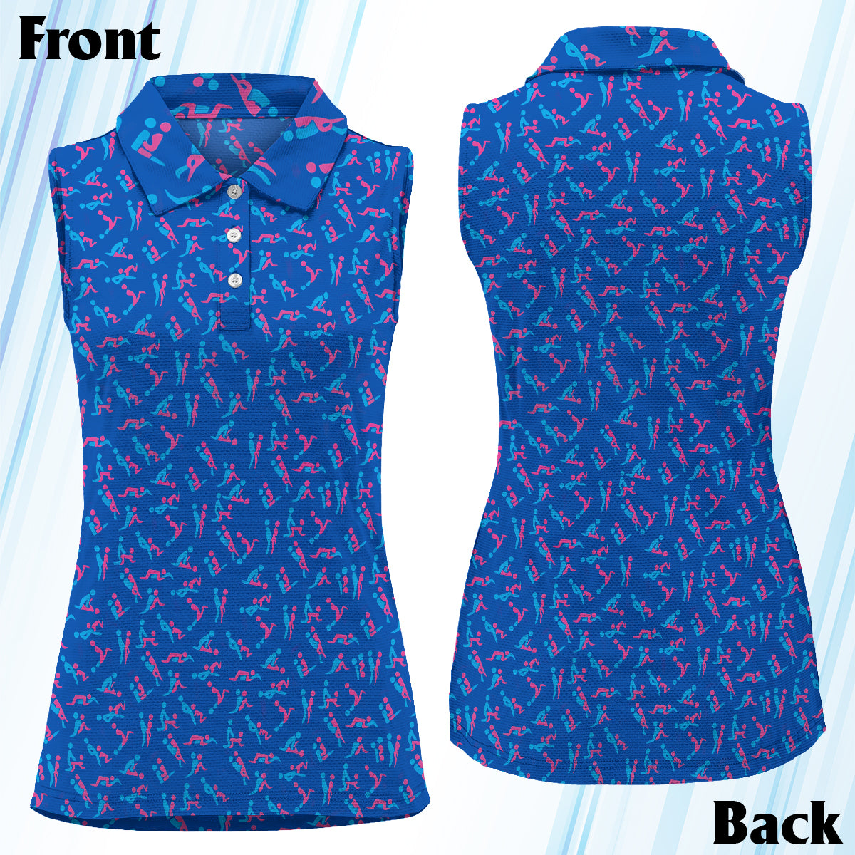 Funny Gift For Her - Personalized Couple Sleeveless Polo Shirt