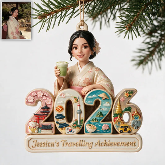 Réussite de Voyage 2026 - Ornement 3D Premium Personnalisé