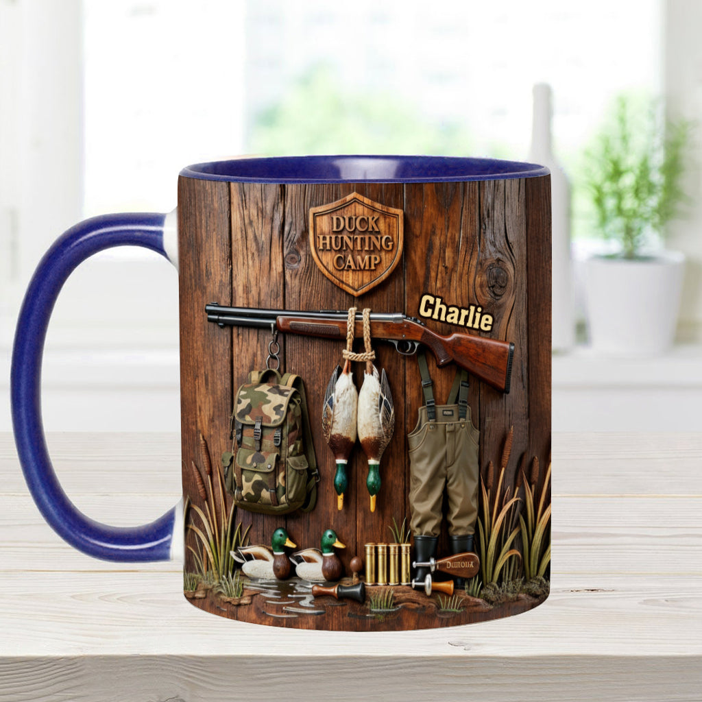 Saison de la chasse au canard - Mug personnalisé sur le thème de la chasse