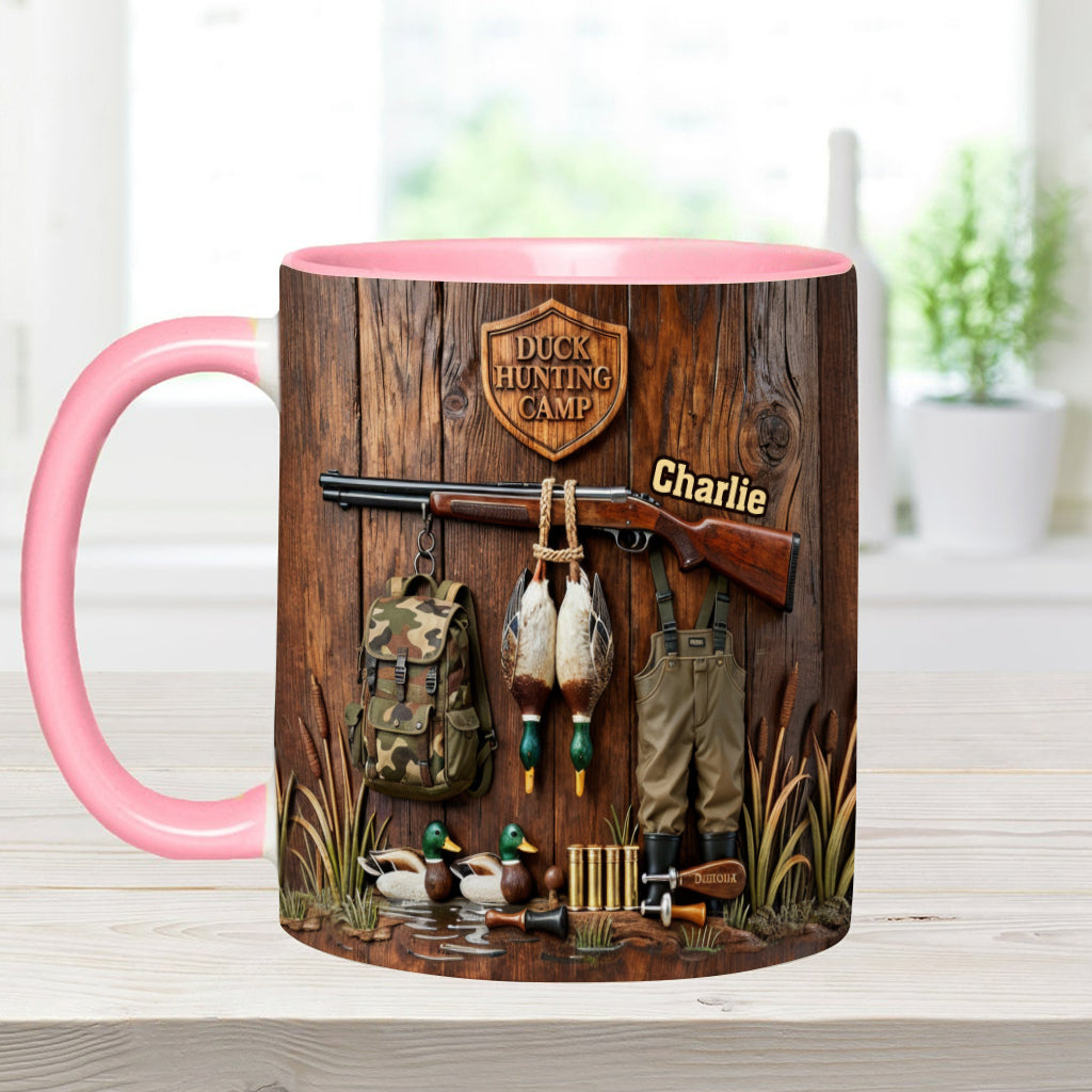 Saison de la chasse au canard - Mug personnalisé sur le thème de la chasse