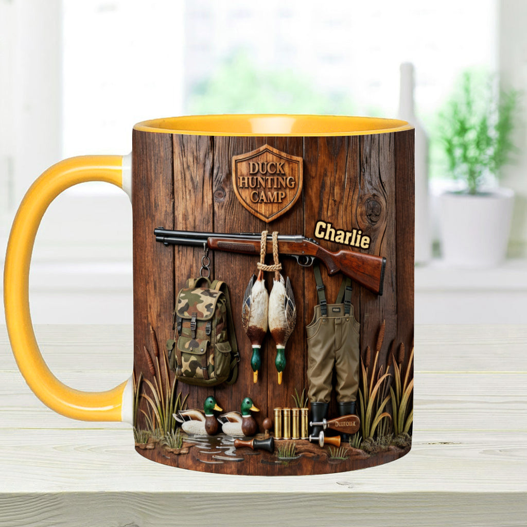 Saison de la chasse au canard - Mug personnalisé sur le thème de la chasse