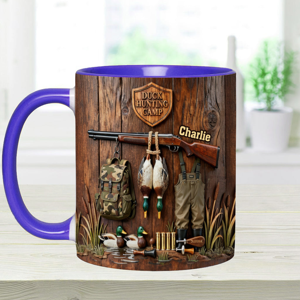 Saison de la chasse au canard - Mug personnalisé sur le thème de la chasse