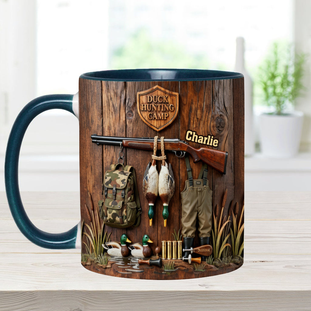 Saison de la chasse au canard - Mug personnalisé sur le thème de la chasse