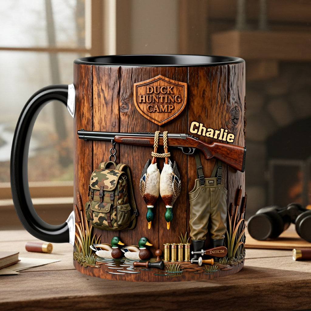 Saison de la chasse au canard - Mug personnalisé sur le thème de la chasse