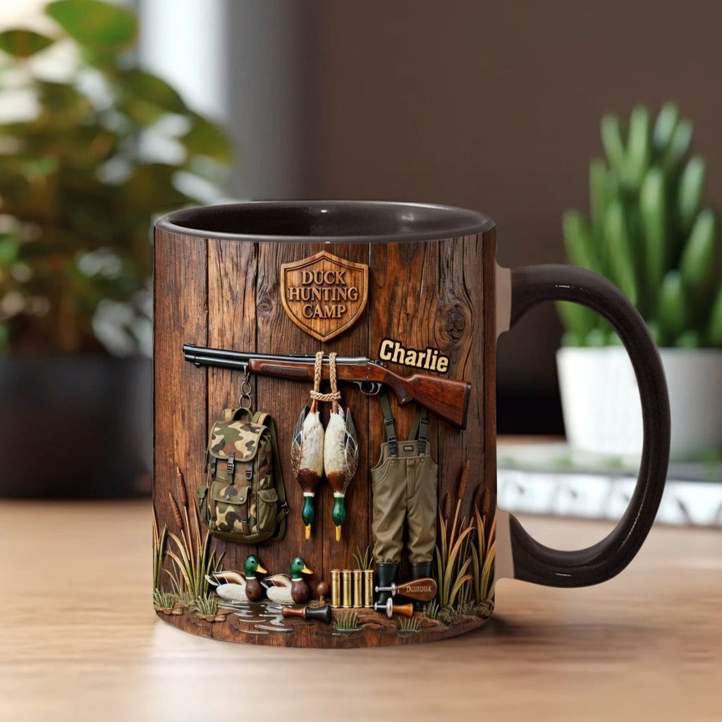 Saison de la chasse au canard - Mug personnalisé sur le thème de la chasse