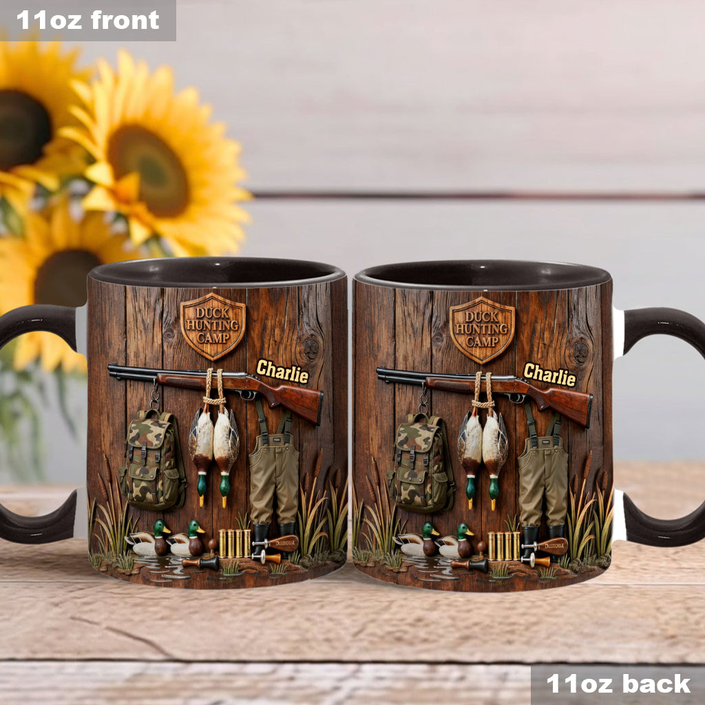 Saison de la chasse au canard - Mug personnalisé sur le thème de la chasse