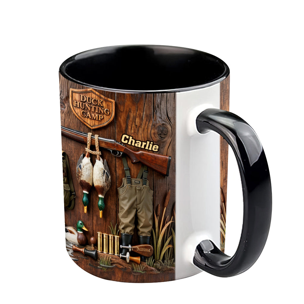 Saison de la chasse au canard - Mug personnalisé sur le thème de la chasse