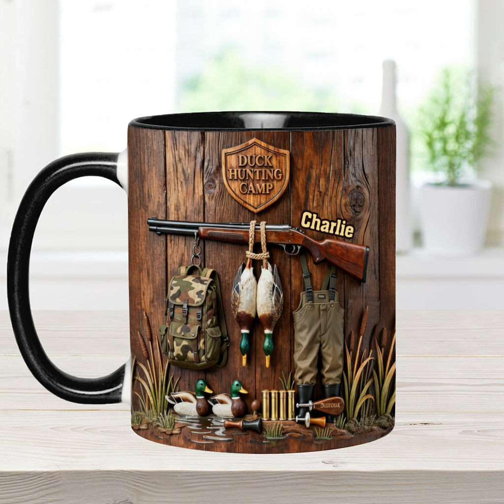 Saison de la chasse au canard - Mug personnalisé sur le thème de la chasse