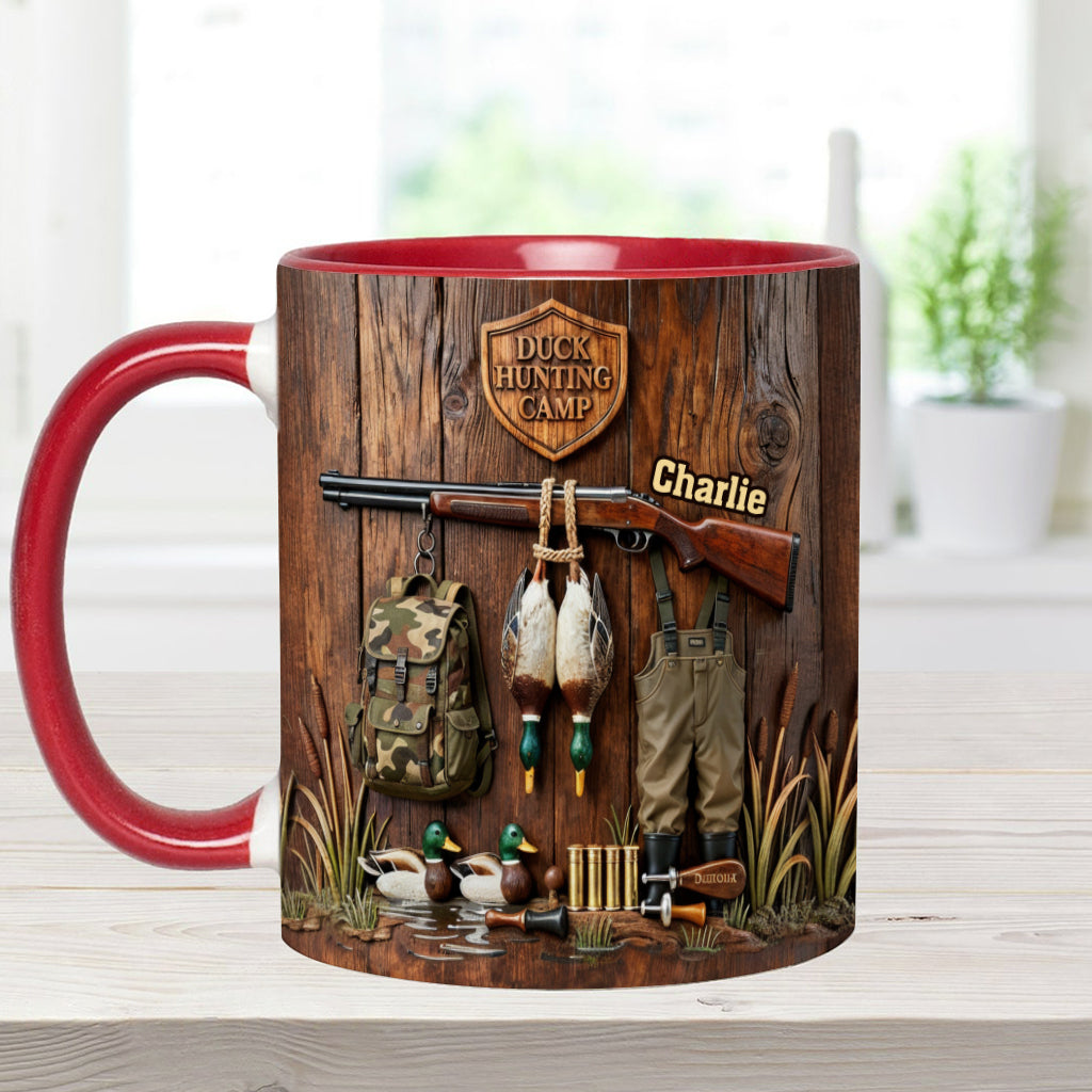 Saison de la chasse au canard - Mug personnalisé sur le thème de la chasse