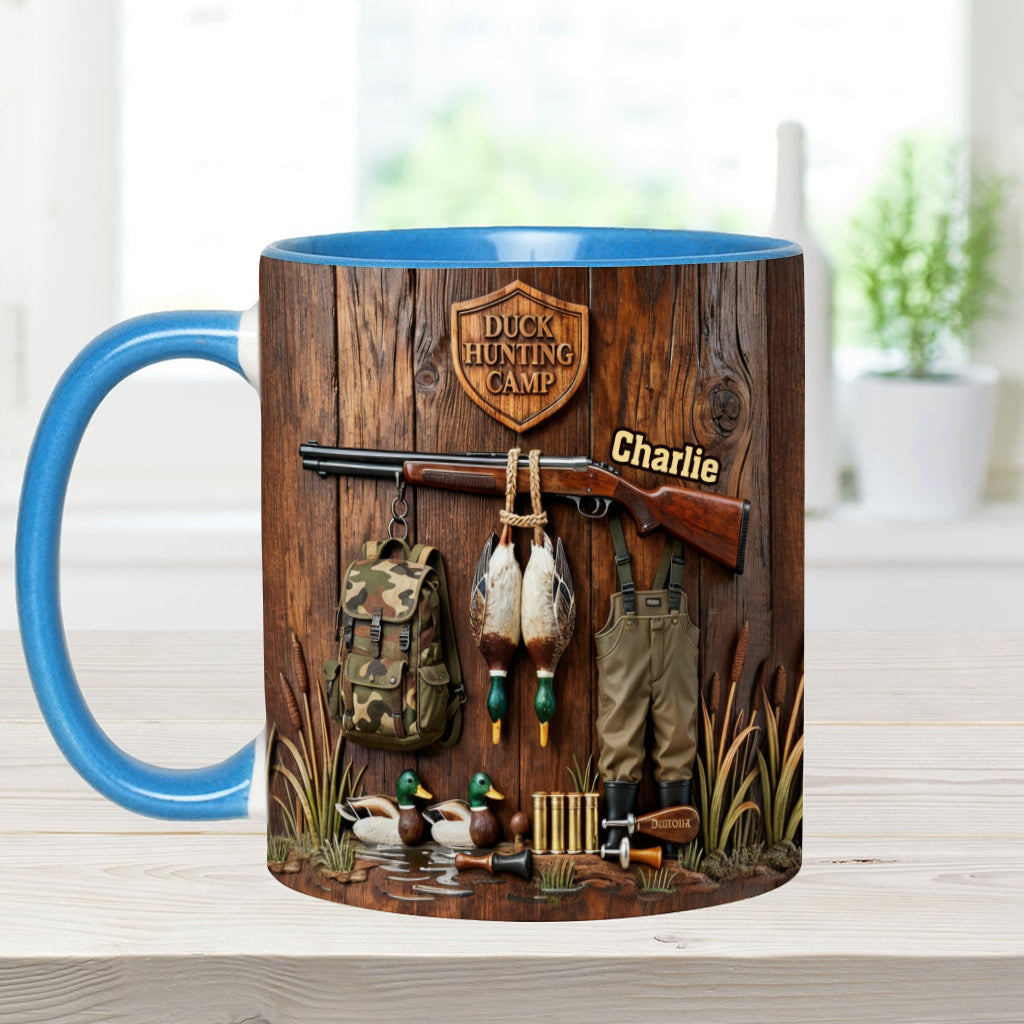 Saison de la chasse au canard - Mug personnalisé sur le thème de la chasse