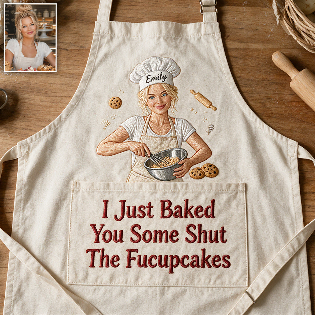 Shut The Fucupcakes - Personalisierbare Kochschürze mit Taschen