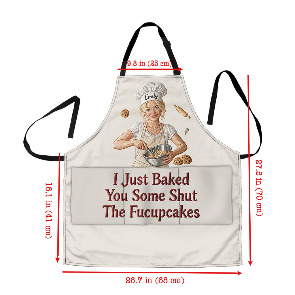 Shut The Fucupcakes - Personalisierbare Kochschürze mit Taschen