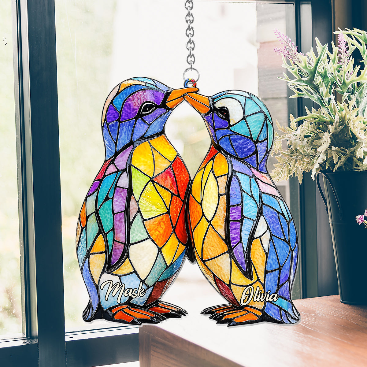 Du bist mein Pinguin – Personalisierter Fensterhänger für Pinguinliebhaber 