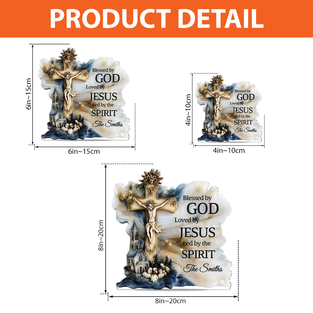 Blessed By God - Personalized Christian Custom Shaped Acrylic Plaque