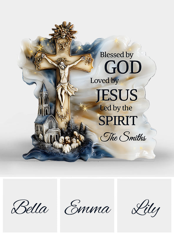 Blessed By God - Personalized Christian Custom Shaped Acrylic Plaque