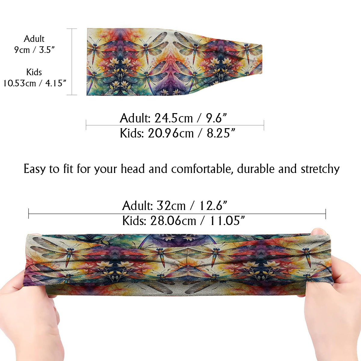Love Dragonfly - Bandeau/Turban unisexe personnalisé avec motif libellule