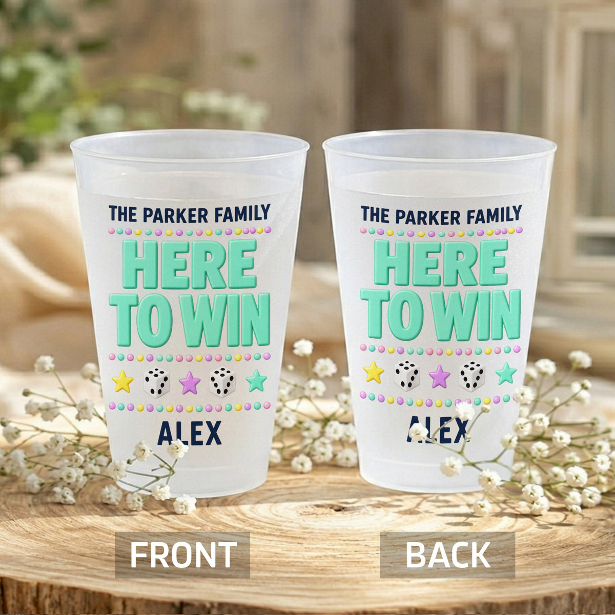 Ein weiteres Glas - Personalisierter Familien Frosted Becher