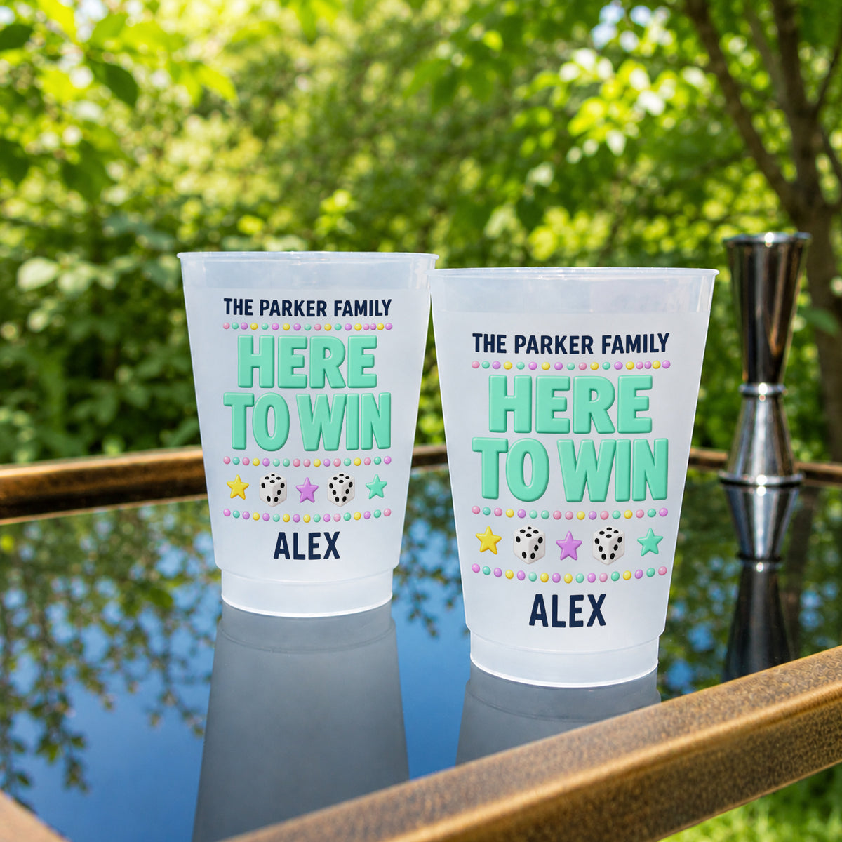 Ein weiteres Glas - Personalisierter Familien Frosted Becher
