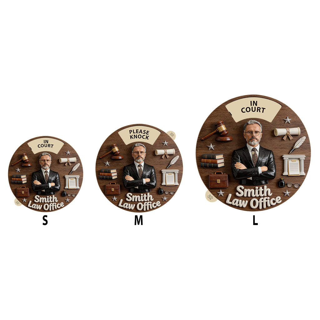 Justice Begins - Personalized Lawyer Spinner Sign Custom Shape