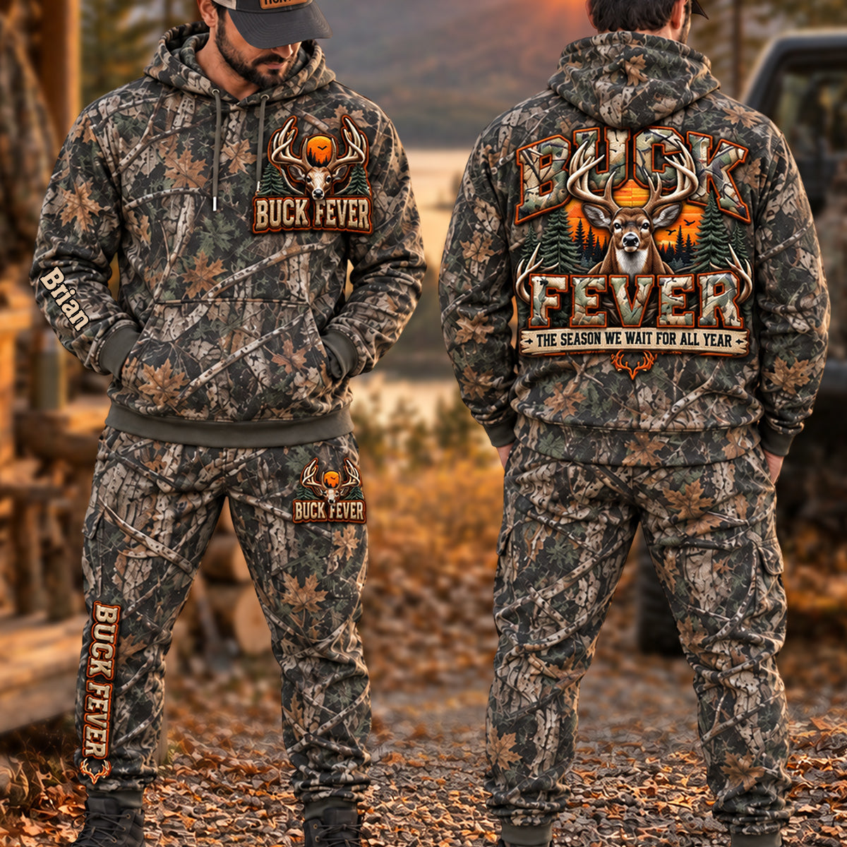 Buck Fever - Sweat à capuche et pantalon de chasse personnalisés