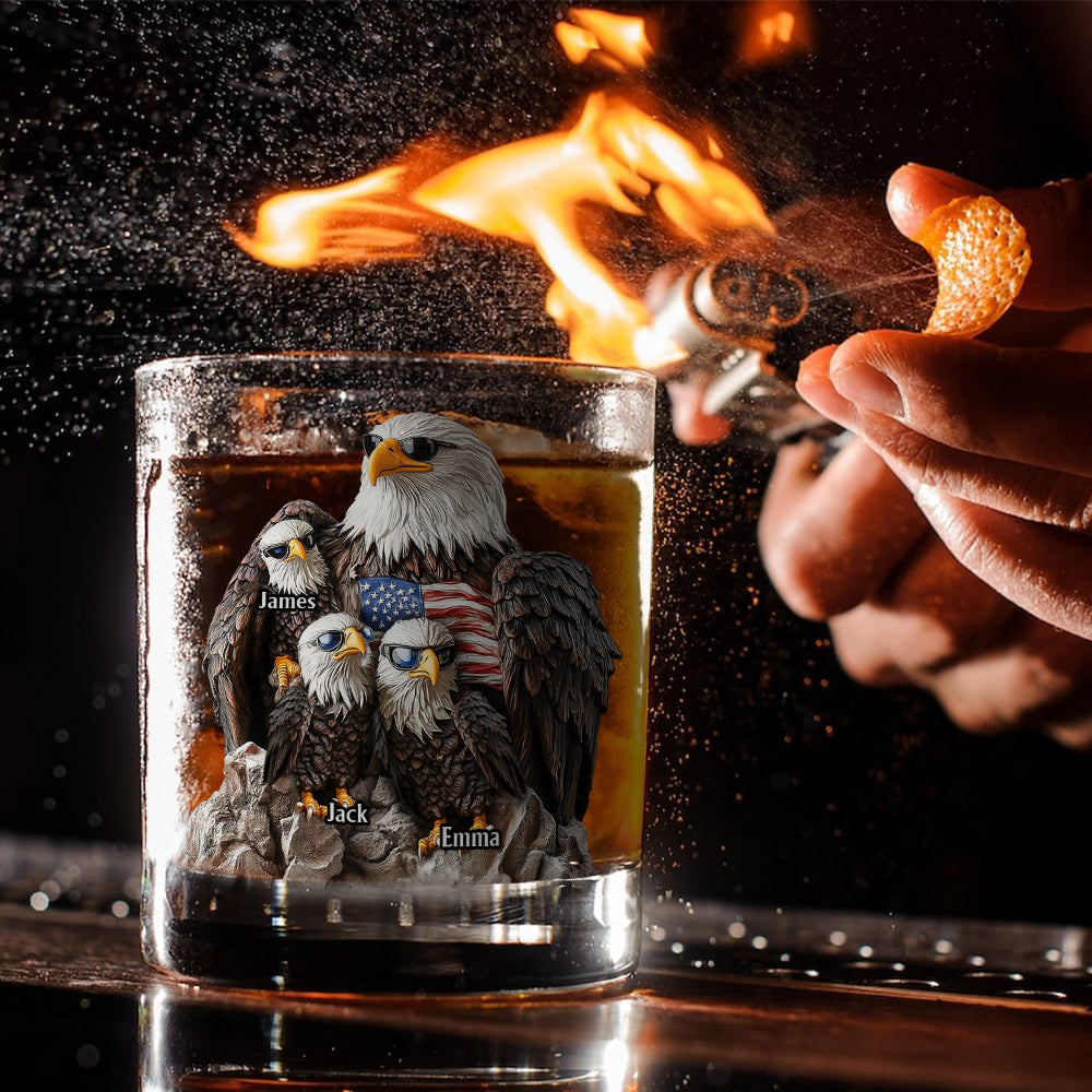 Proud Papa - Personalized Father Whiskey Glass