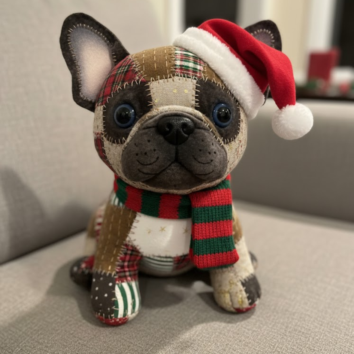 Pet Christmas Quilt - Personalized Dog Faux Fur Shaped Pillow