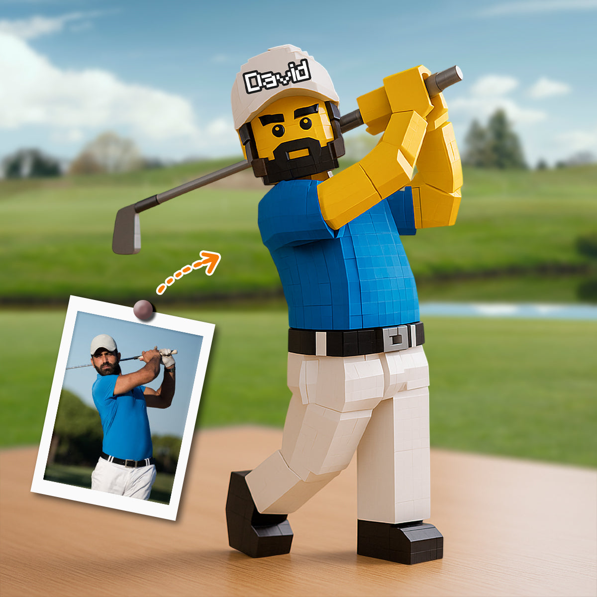 Cadeau pour golfeur - Plaque acrylique personnalisée sur le thème du golf