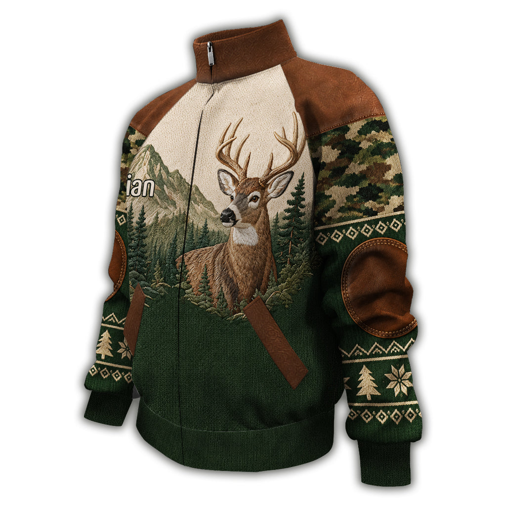 Chasse au Cerf - Veste Zippée Personnalisée