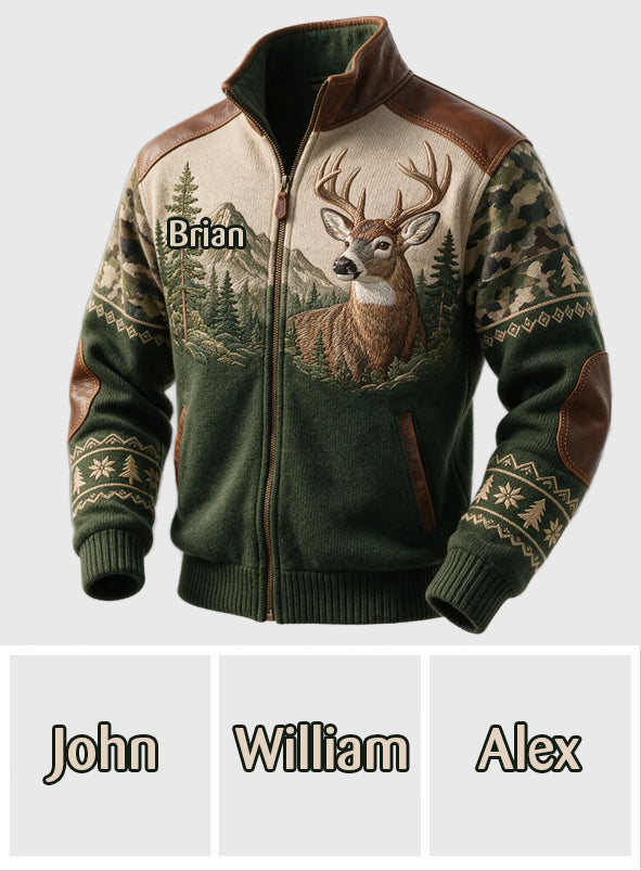 Chasse au Cerf - Veste Zippée Personnalisée