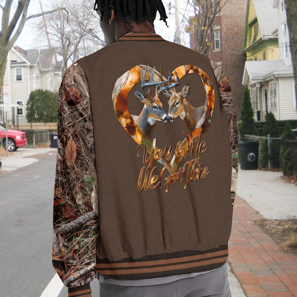Toi et moi, on gère ça - Veste universitaire de chasse personnalisée