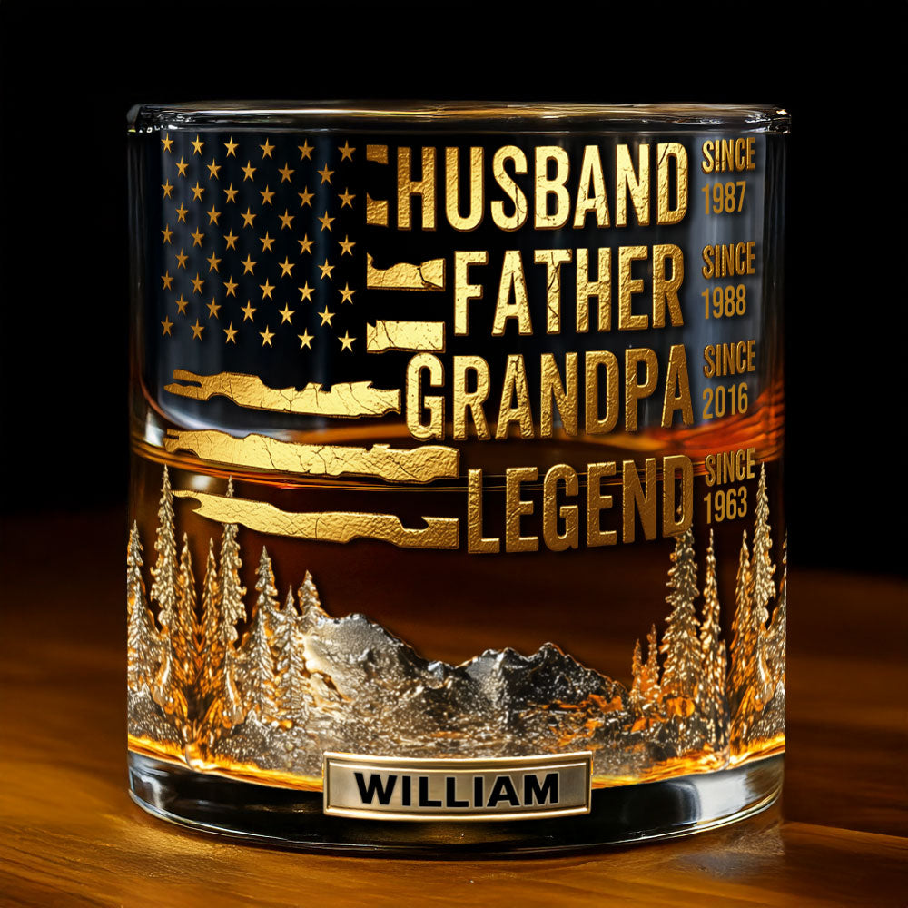 Legendäres Geschenk für Ehemann, Vater, Großvater – personalisiertes Whiskyglas für Opa