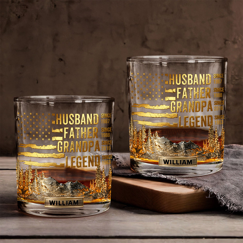 Legendäres Geschenk für Ehemann, Vater, Großvater – personalisiertes Whiskyglas für Opa