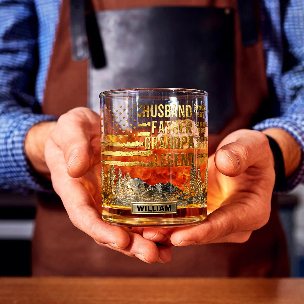 Legendäres Geschenk für Ehemann, Vater, Großvater – personalisiertes Whiskyglas für Opa