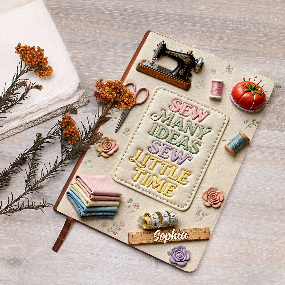 Sew Many Ideas - Carnet de couture personnalisé en cuir
