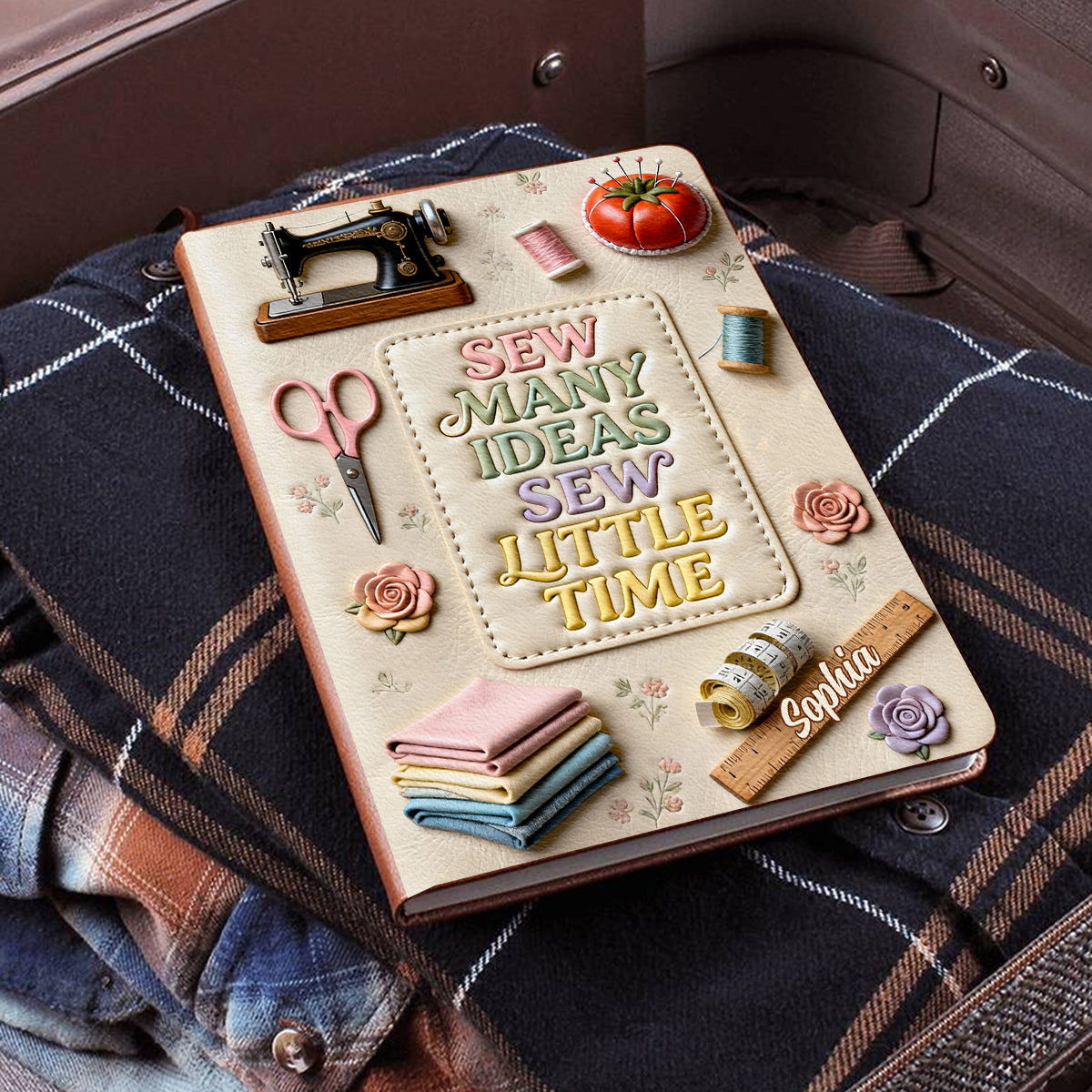 Sew Many Ideas - Carnet de couture personnalisé en cuir