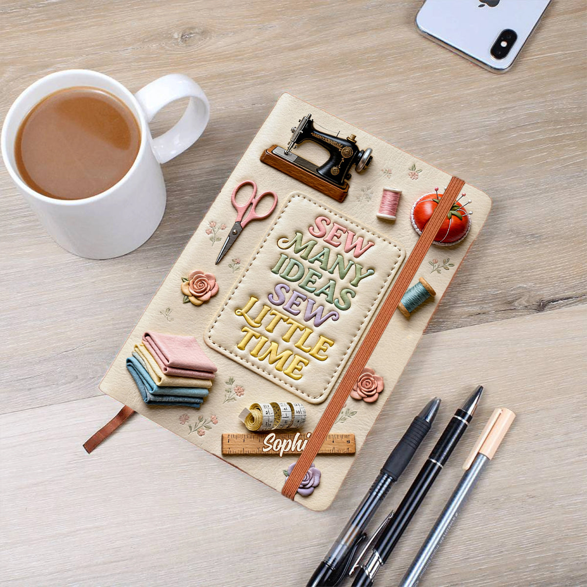Sew Many Ideas - Carnet de couture personnalisé en cuir