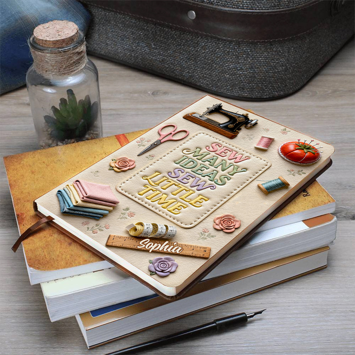 Sew Many Ideas - Carnet de couture personnalisé en cuir