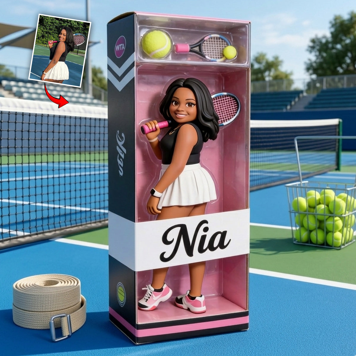Jeder Sport - Tennis, Volleyball, Fußball, Baseball... - Personalisierte Tennis Acrylplakette in Sonderform