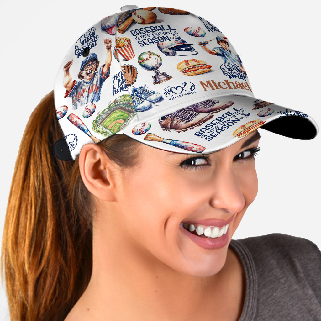 J'adore la saison de baseball ! Casquette de baseball classique personnalisée