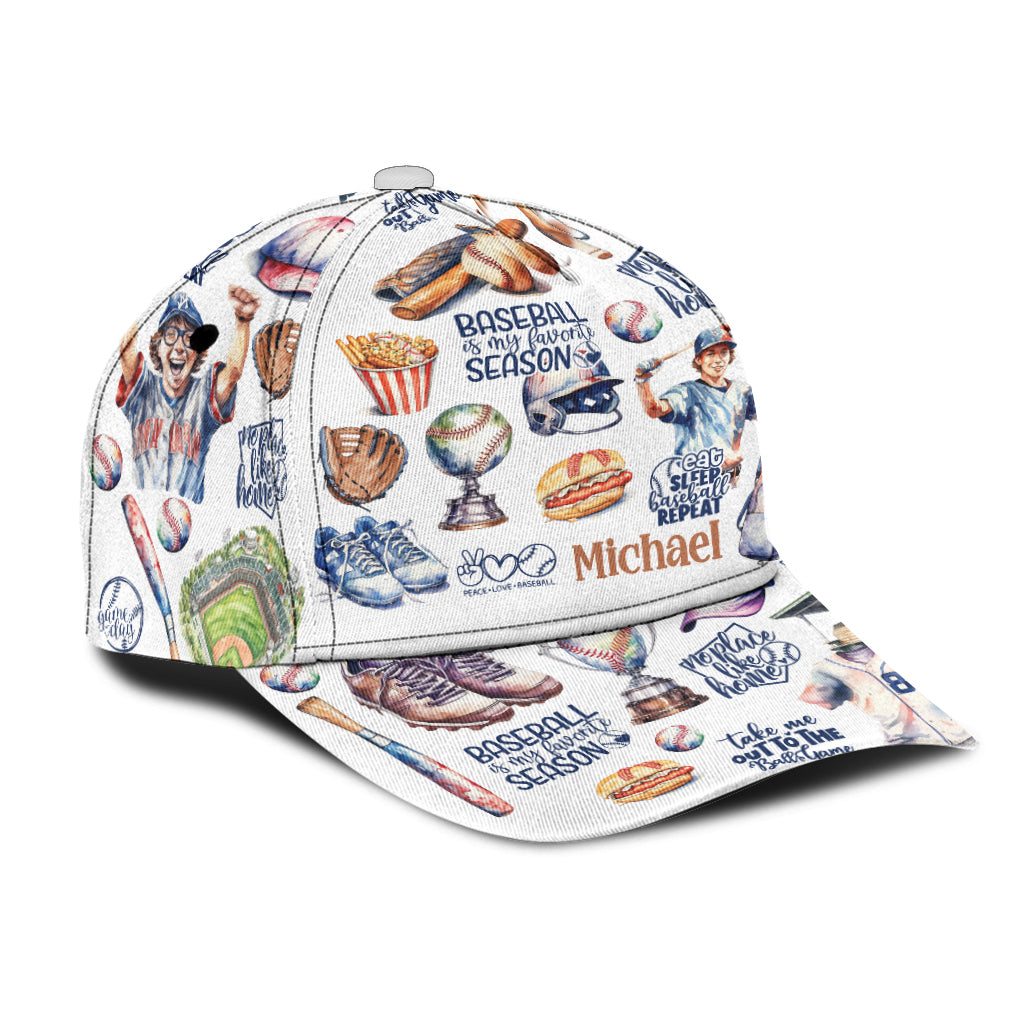 J'adore la saison de baseball ! Casquette de baseball classique personnalisée