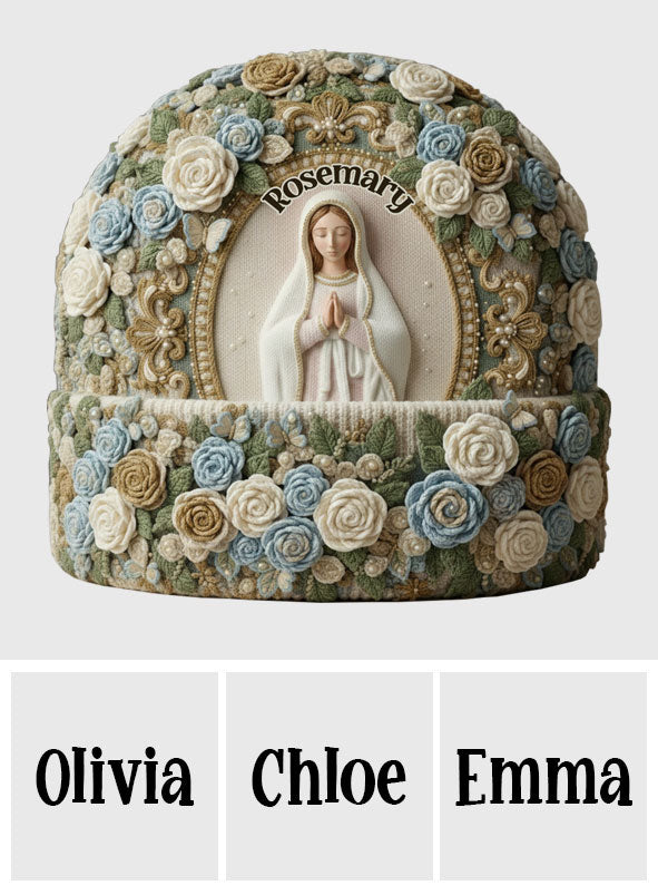Personalisierte christliche Mütze „Unsere Liebe Frau Rose“
