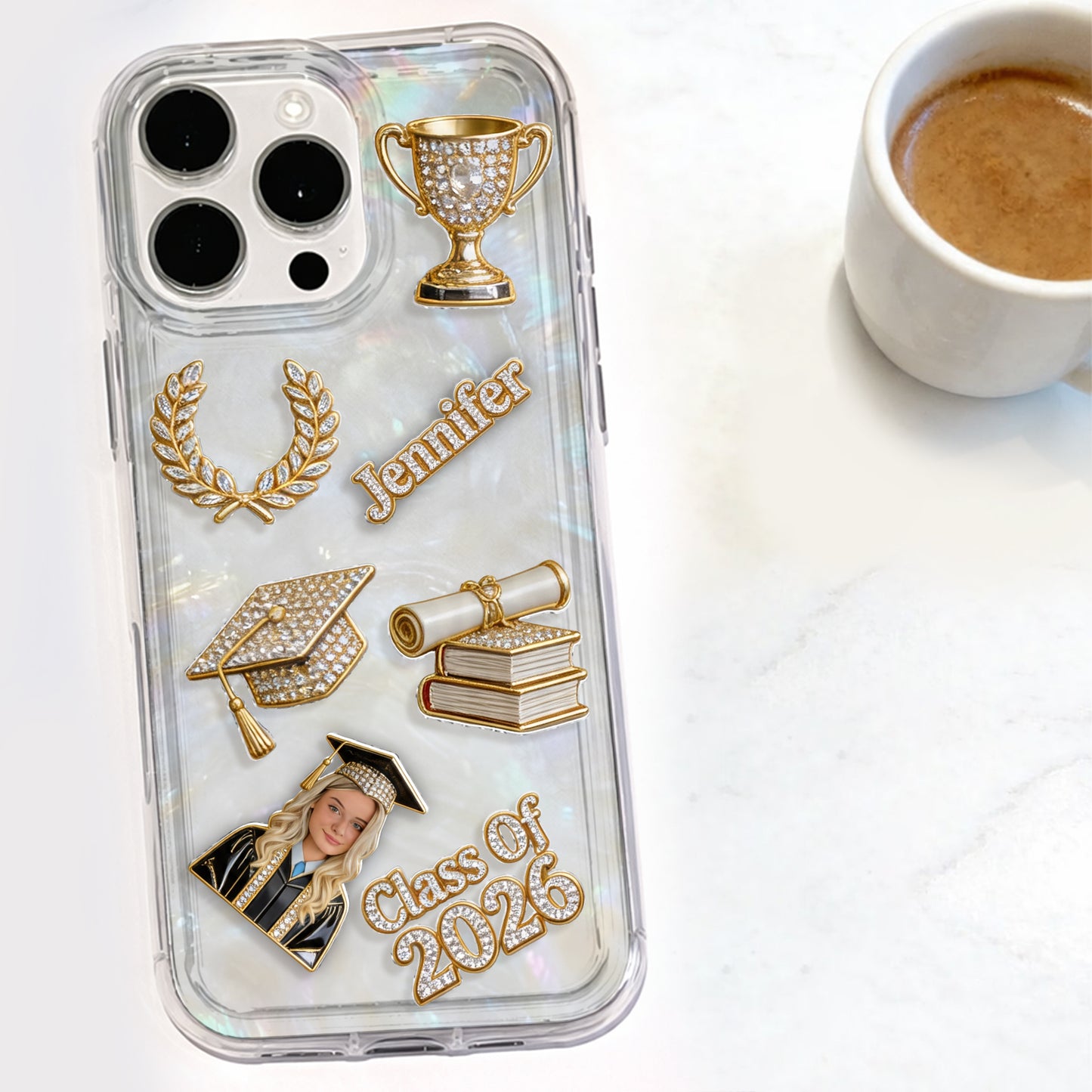 Promotion de la promotion 2026 - Coque de téléphone shaker personnalisée