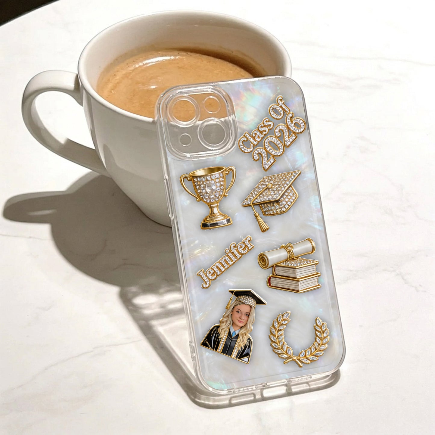 Promotion de la promotion 2026 - Coque de téléphone shaker personnalisée