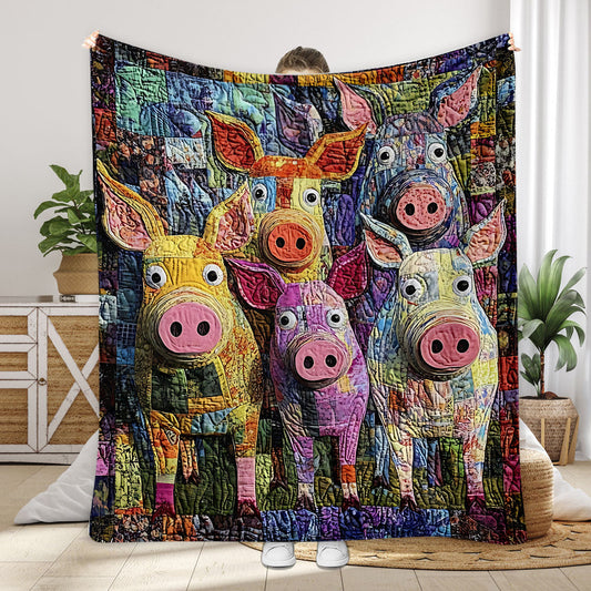 Niedliche Schweinchen - Decke für Schweinchenliebhaber
