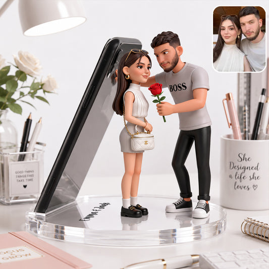 Ich liebe dich - Personalisierter Handy-/Tablet-Ständer für Paare