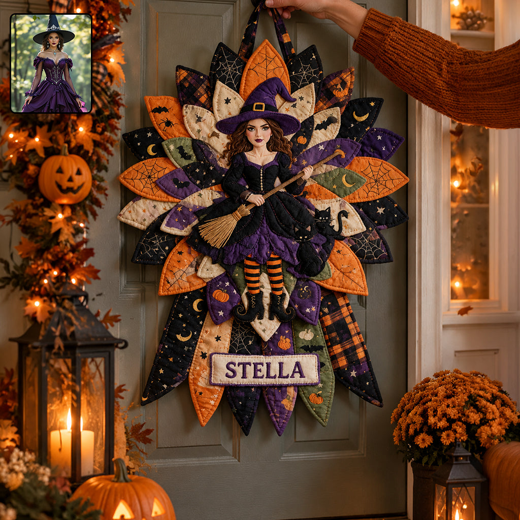 Halloween Hexe - Personalisierter Hexen Türhänger