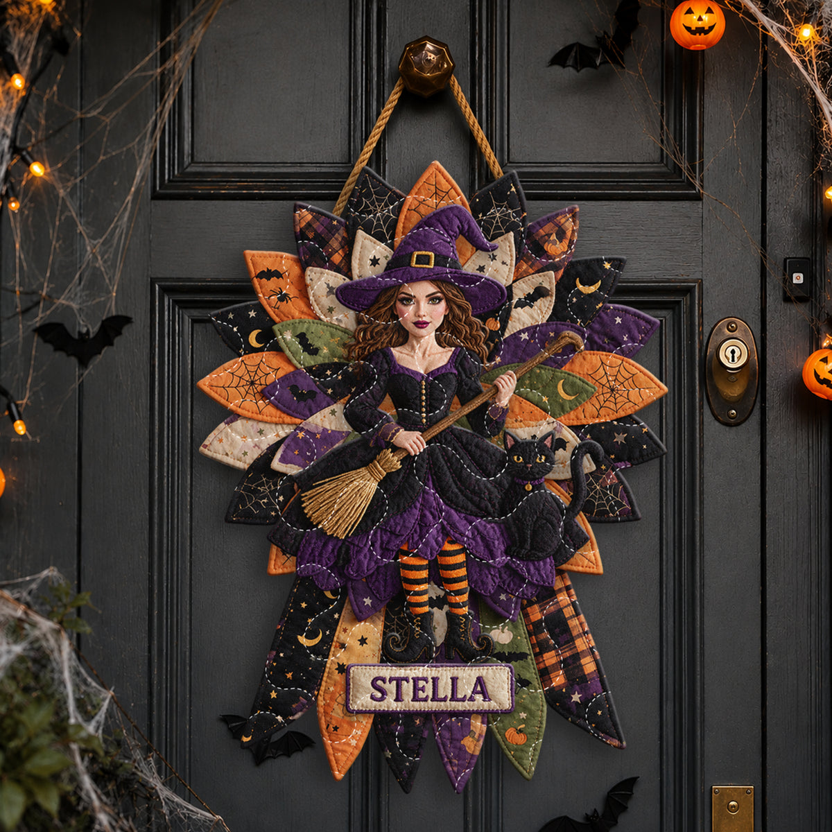 Halloween Hexe - Personalisierter Hexen Türhänger