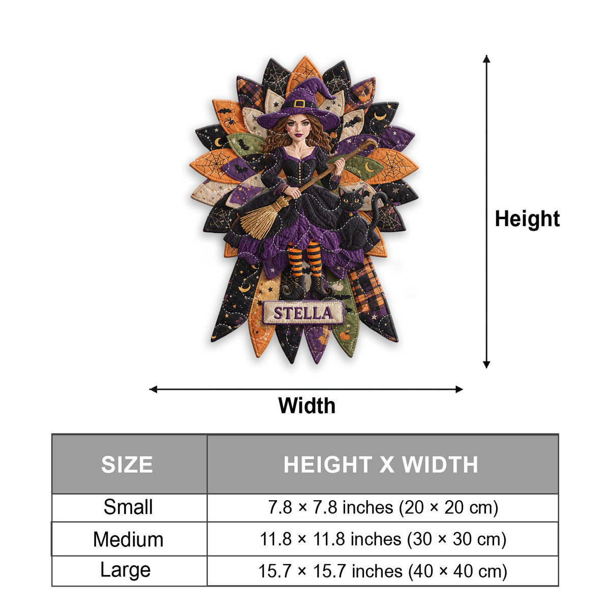 Halloween Hexe - Personalisierter Hexen Türhänger