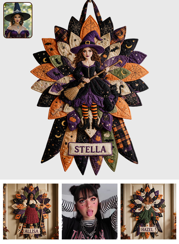 Halloween Hexe - Personalisierter Hexen Türhänger