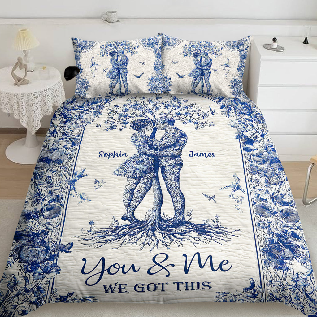 You & Me We Got This - Personalized Couple Quilt Set